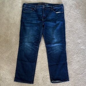 American Eagle Outfitters Men's Dark Blue Straight Jeans